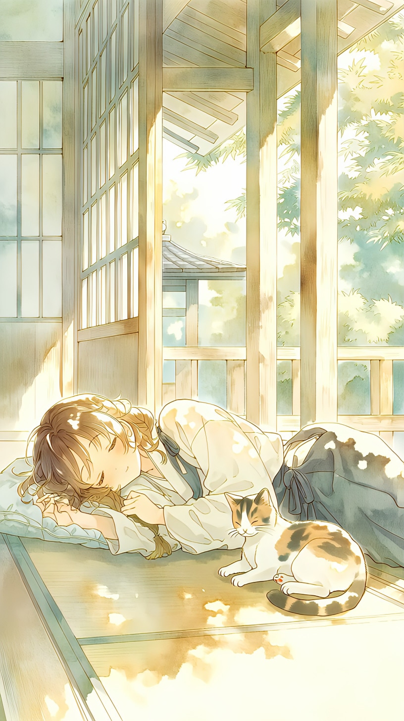 縁側の君 | の人気AIイラスト・グラビア