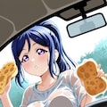 ビキニ洗車で乳ワイパー果南👙🚗🧽😍 5枚目