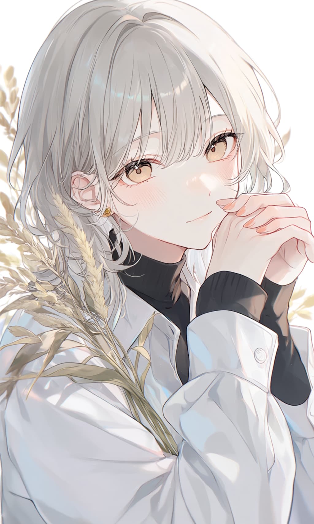 銀髪の女性