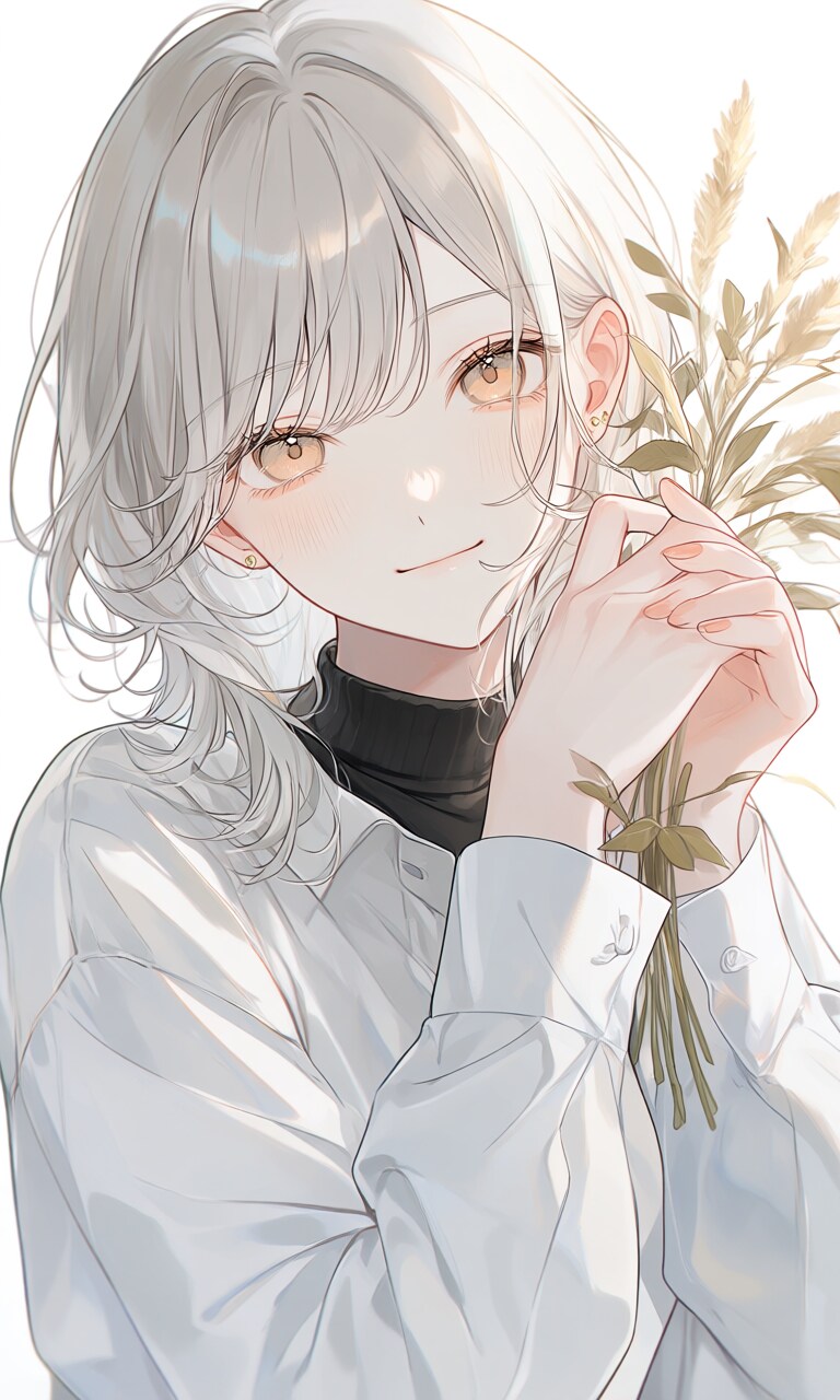 銀髪の女性