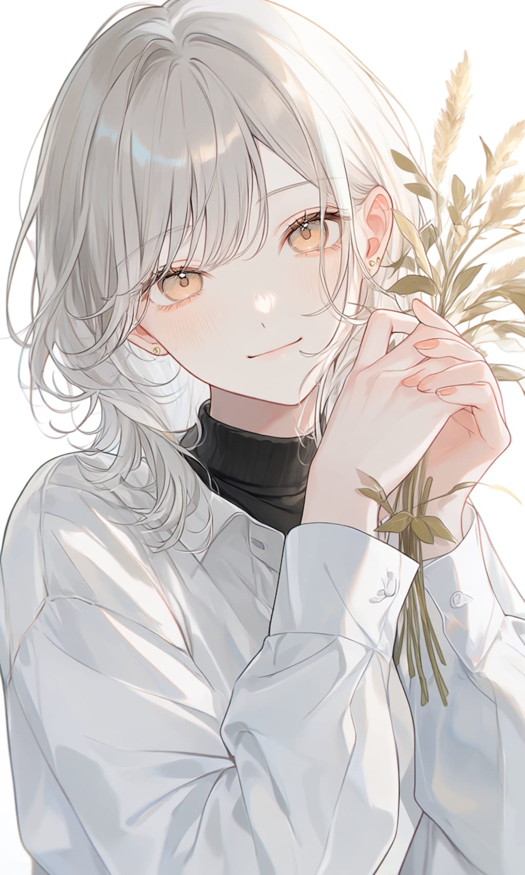 銀髪の女性
