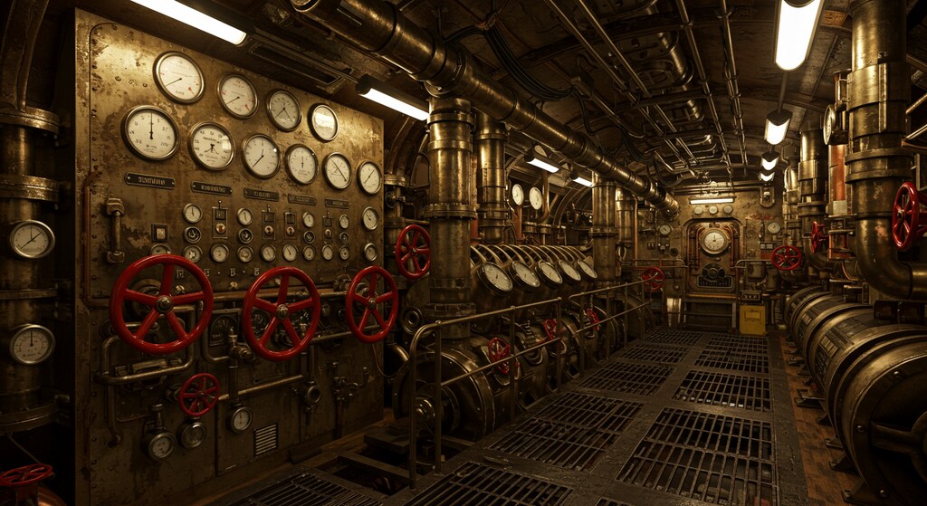 スチームパンク機械室