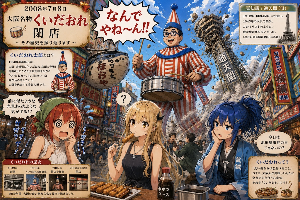 7月8日はくいだおれ閉店の日