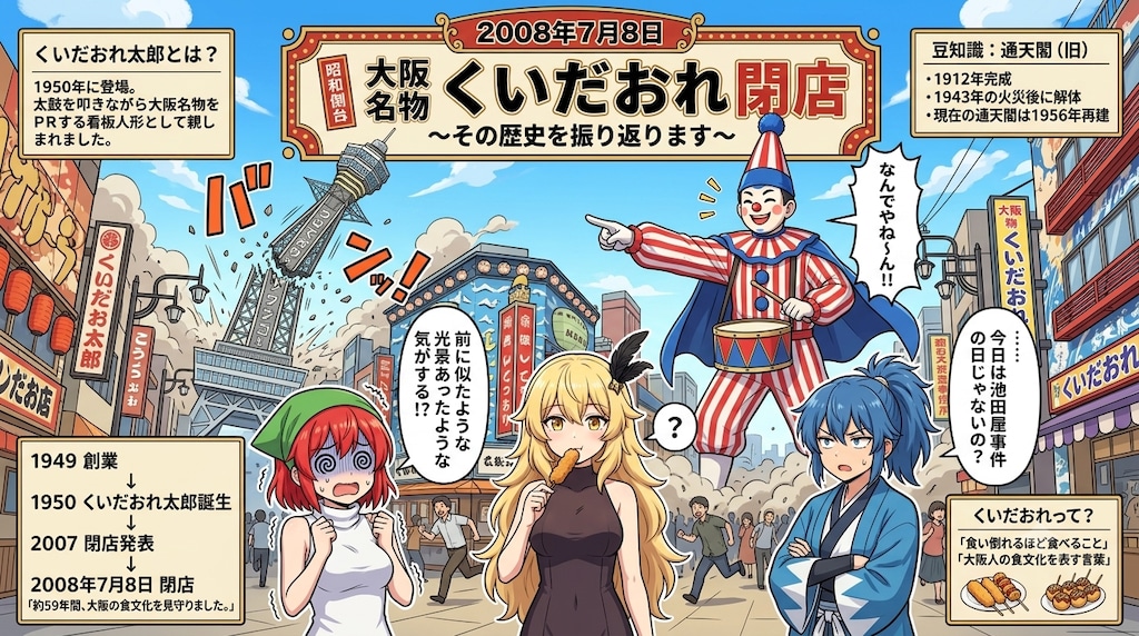 7月8日はくいだおれ閉店の日