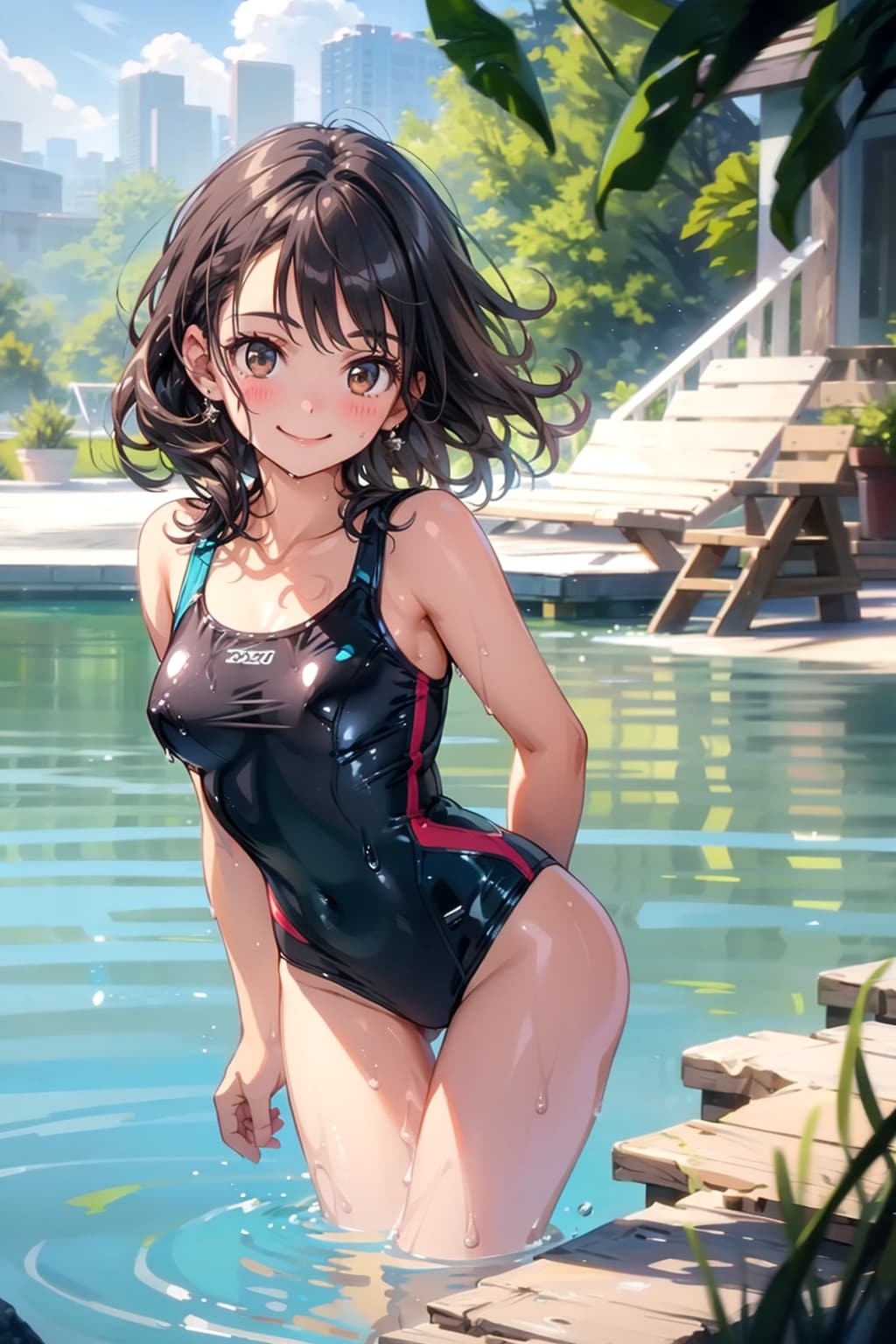 都心にあるリゾート型プールで
