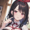 影のあるリボンの女の子 4枚目