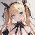 影のあるリボンの女の子 9枚目