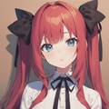 影のあるリボンの女の子 5枚目