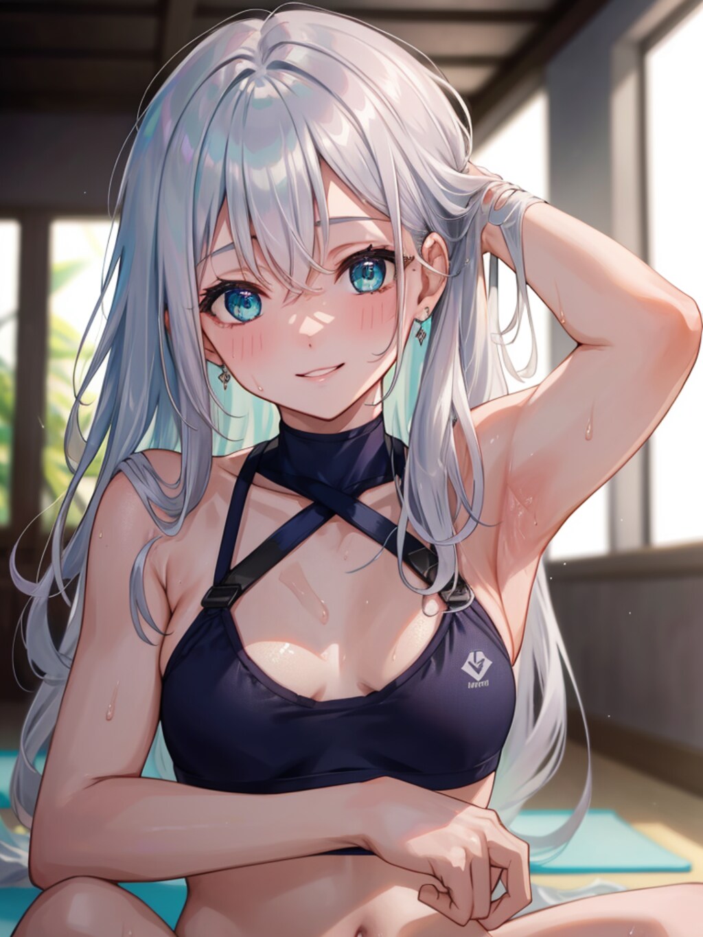 ストレッチします。硬いので。