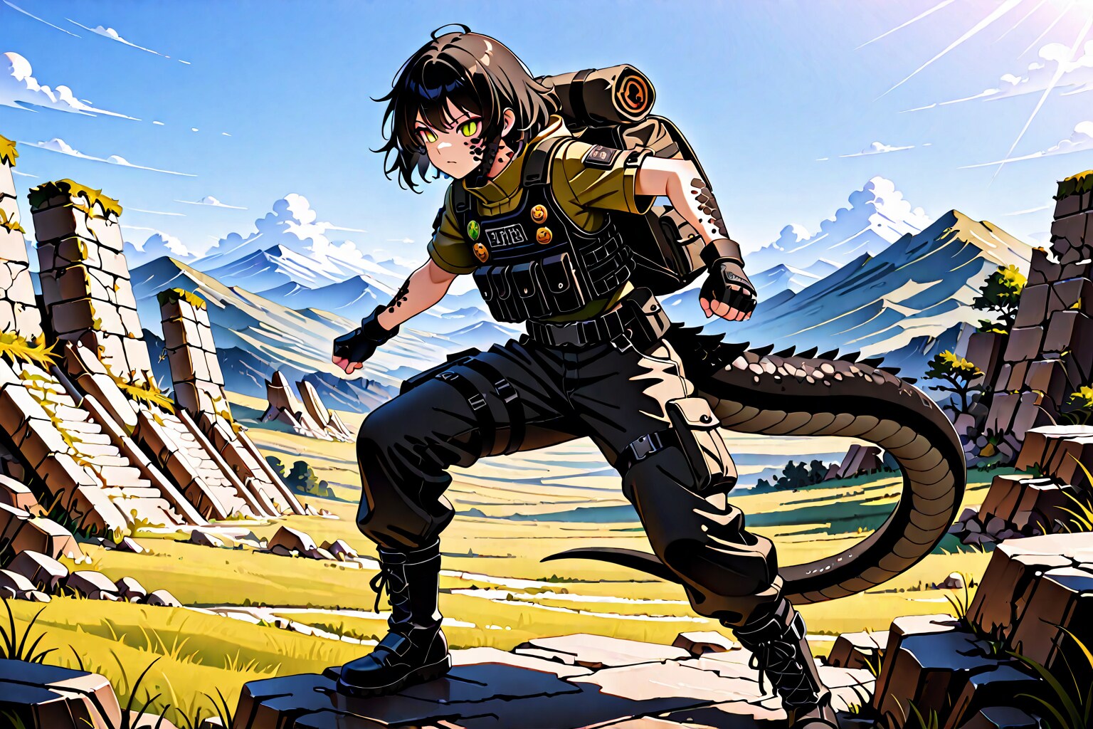 🐉【人間と龍人のハーフ】ガイア・オロチ (Gaia Orochi)👒 | の人気AIイラスト・グラビア