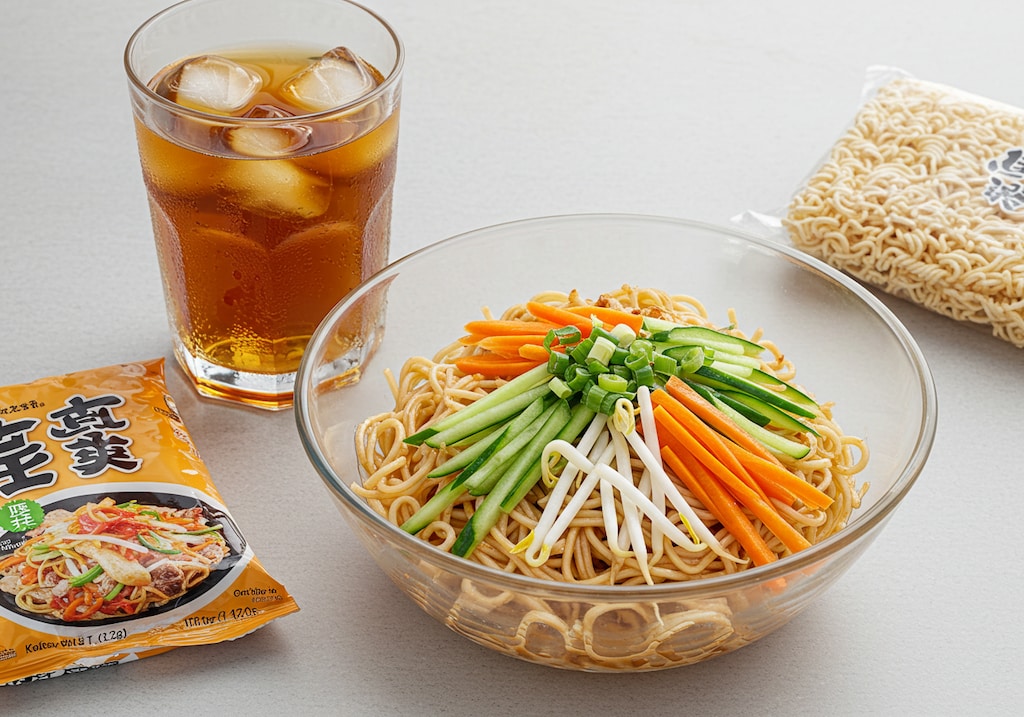 [張り紙見たよ]冷やし中華を麺類担当のイヌヤマダ麺職人と共に