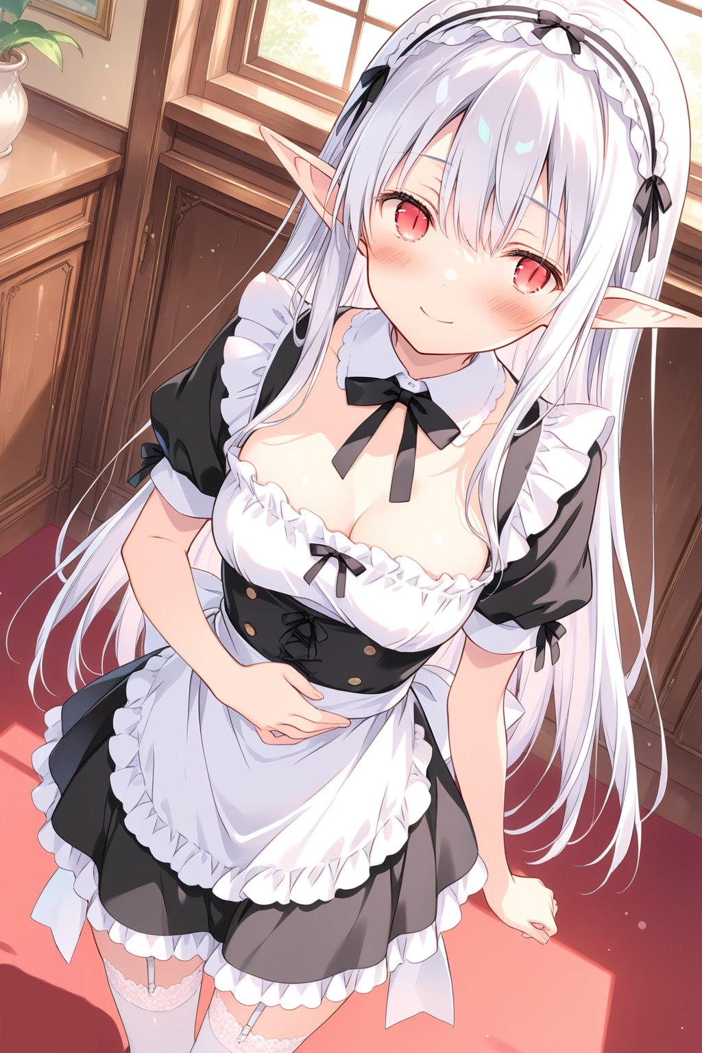 『ご主人様、巷ではサンタなる人物がいい子にプレゼントをくれるそうですよ？』ネージュ | の人気AIイラスト・グラビア