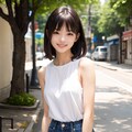 ノースリーブとジーンズ 4枚目
