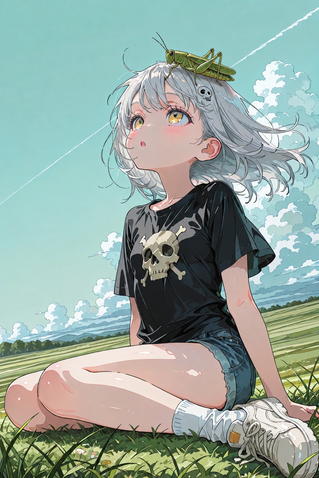 秋風の混じる。