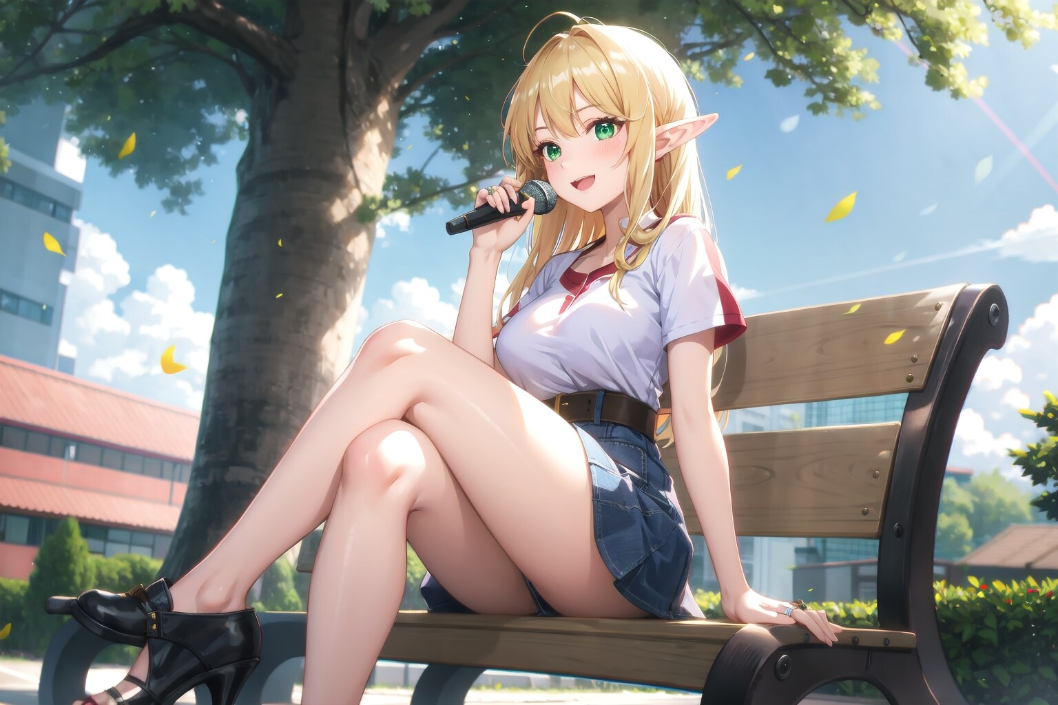 外で一曲