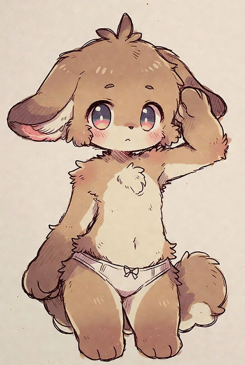 うさぎ（？）くんの下着姿