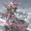 pink bunny cosmic armor girl sci-fi mode 兎耳武装機動隊 5枚目