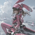 pink bunny cosmic armor girl sci-fi mode 兎耳武装機動隊 12枚目