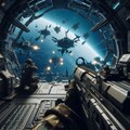 架空FPSゲームのスクリーンショット的な何か？宇宙系（よく、steamの商品ページに貼られてるっぽいのを目指しましたｗｗ） 4枚目