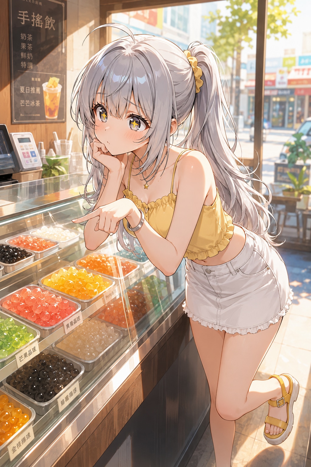 タピオカ屋さんで、迷い中