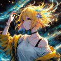 銀河と少女（スプレー風） 4枚目