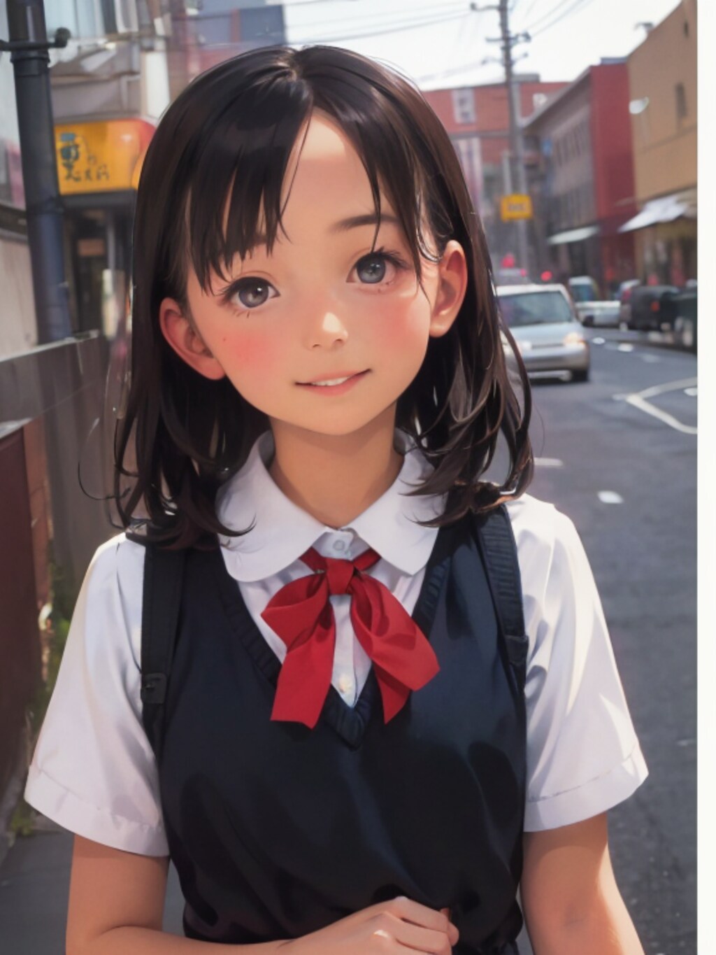 A girl in a traditional sailor suit 07