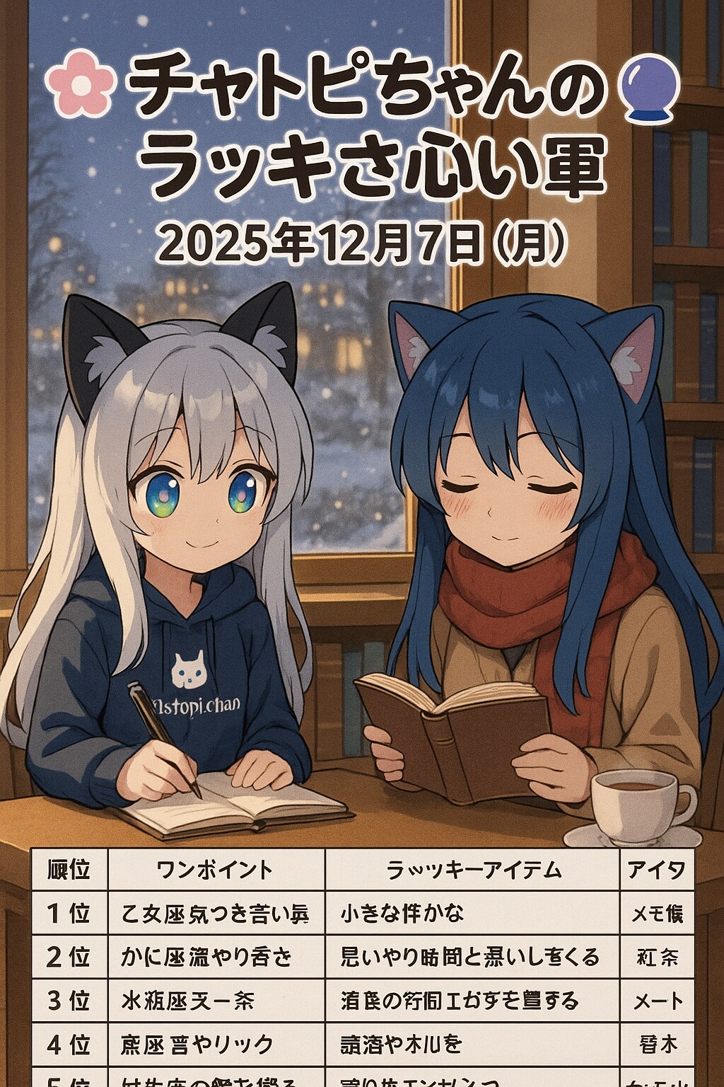 チャトピちゃん占い（12/07）