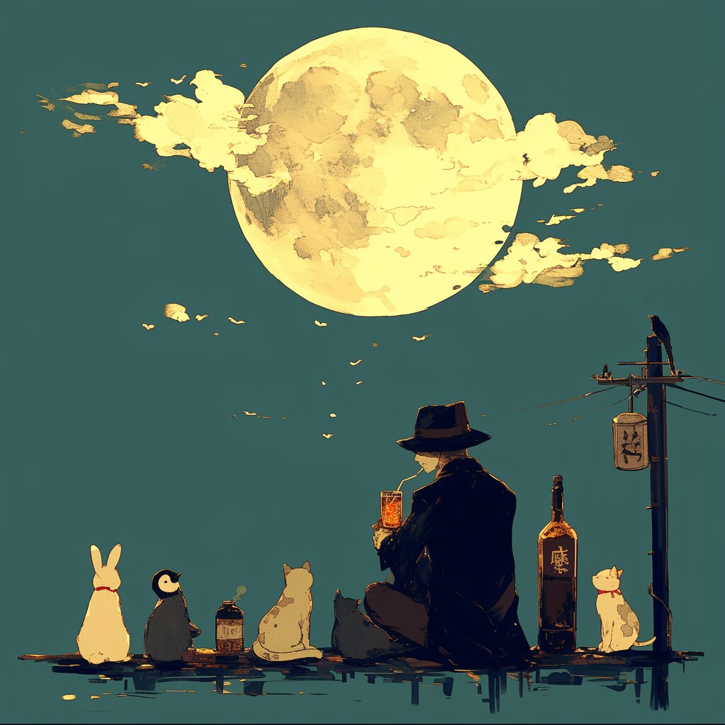 静かな夜に | の人気AIイラスト・グラビア