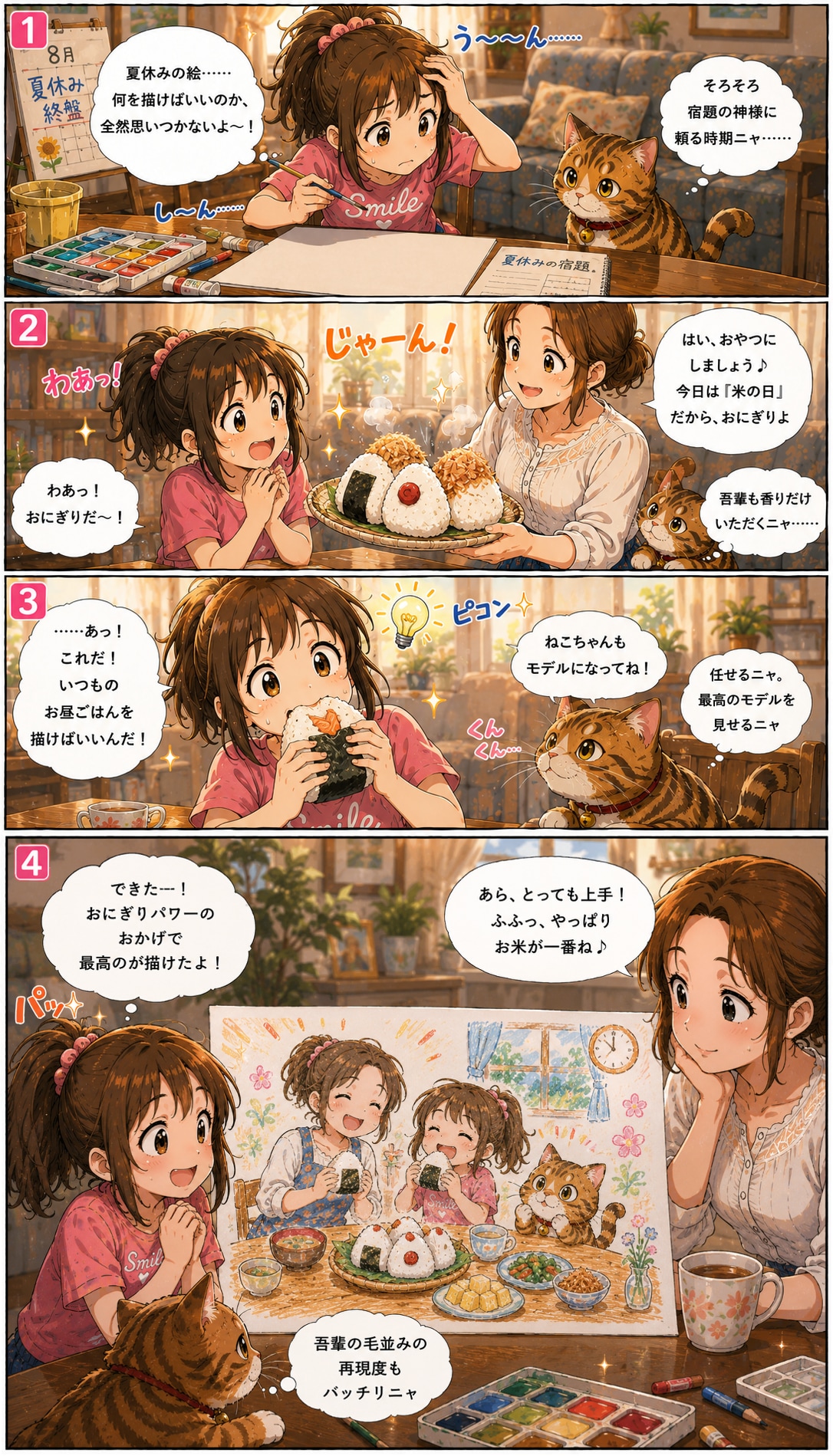 米の日に宿題しょ～！ | の人気AIイラスト・グラビア