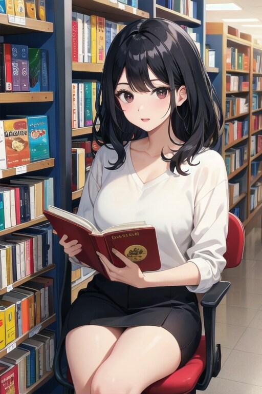 本屋の女性