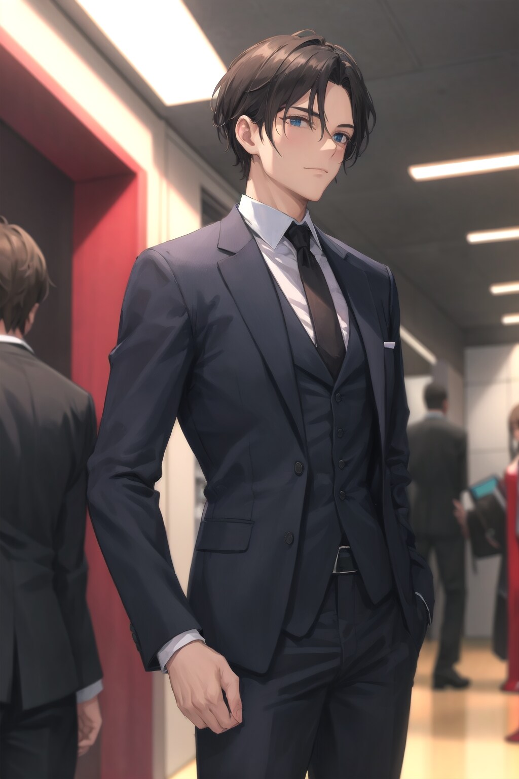 黒いスーツの男