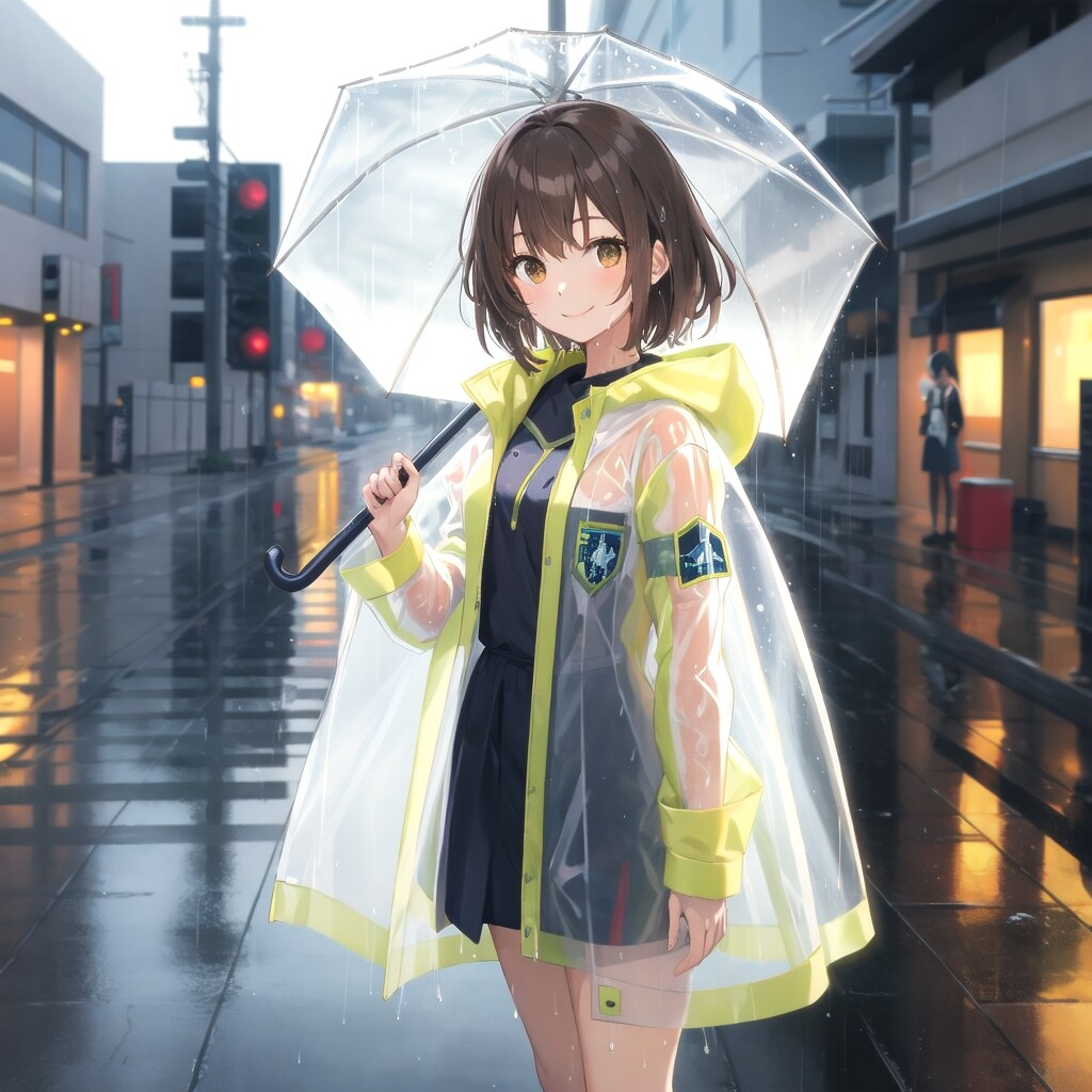 雨粒と笑顔
