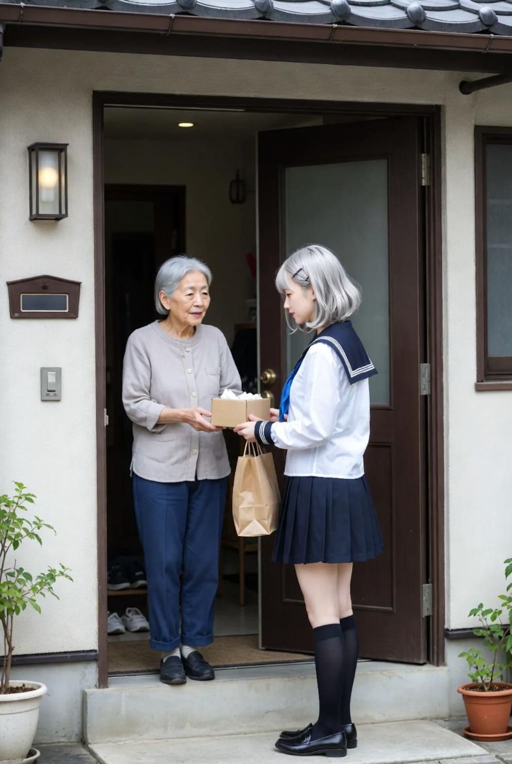 祖母にお届けもの