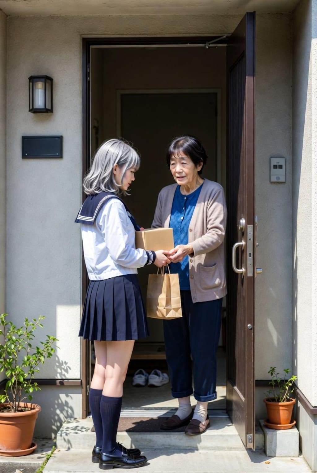 祖母にお届けもの