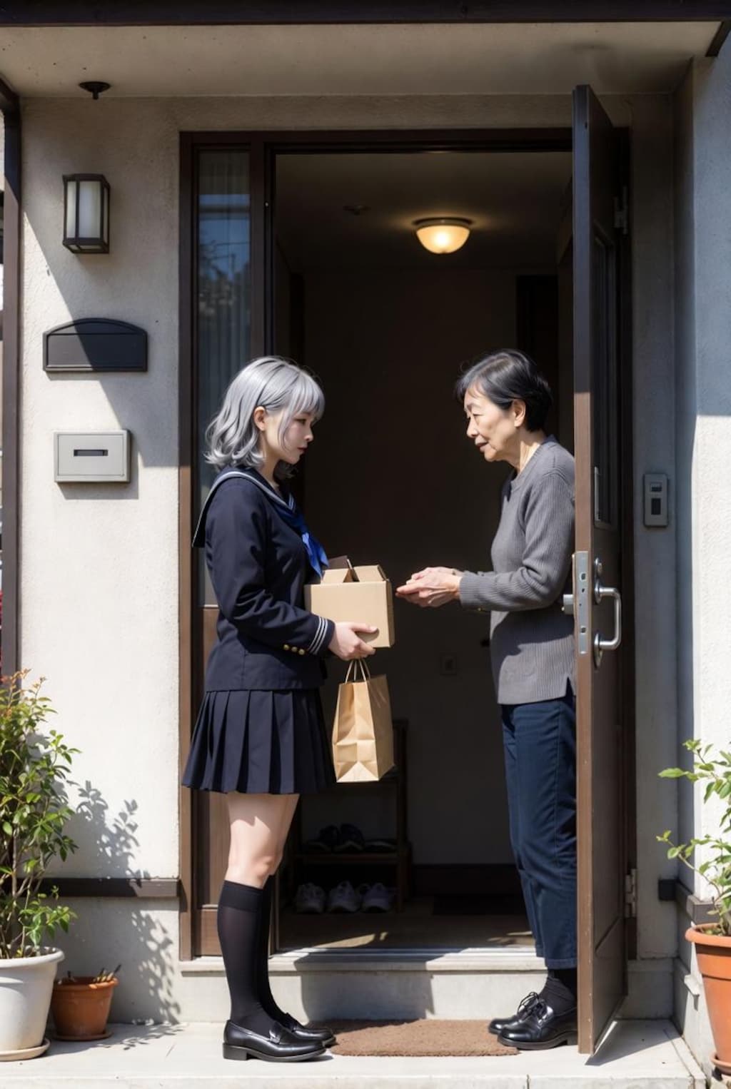 祖母にお届けもの