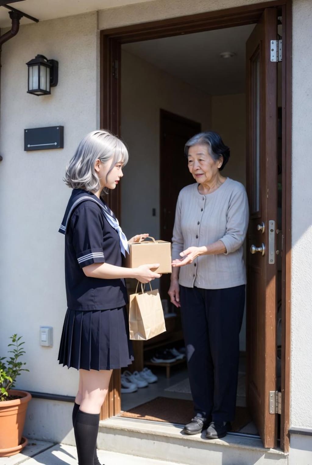 祖母にお届けもの