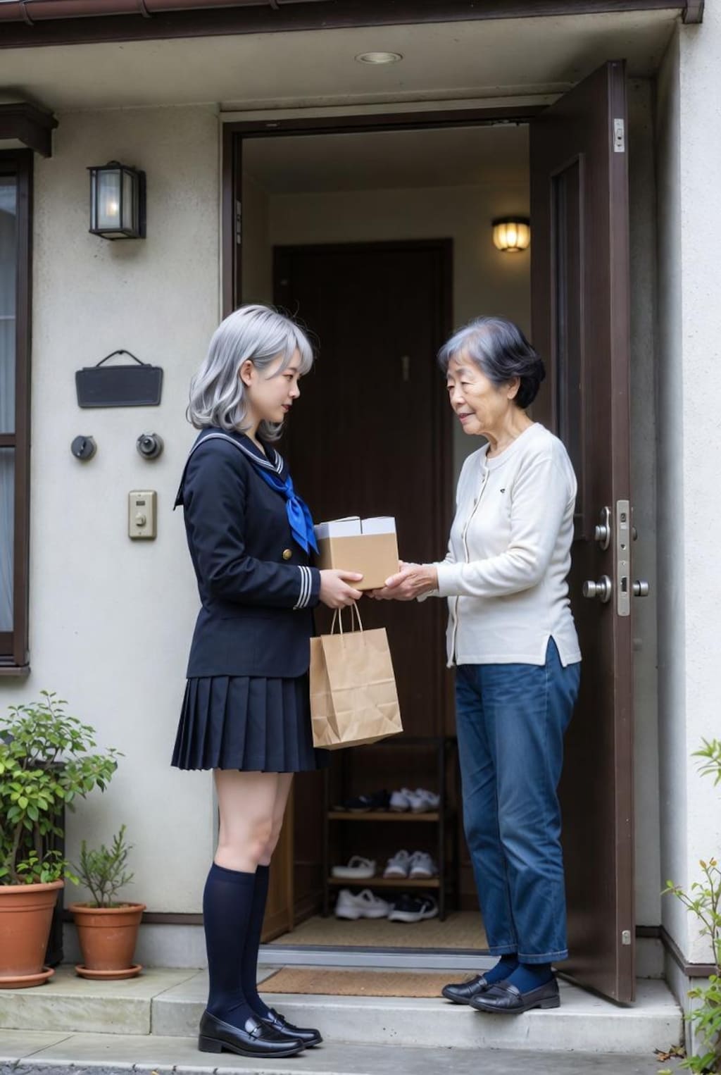 祖母にお届けもの