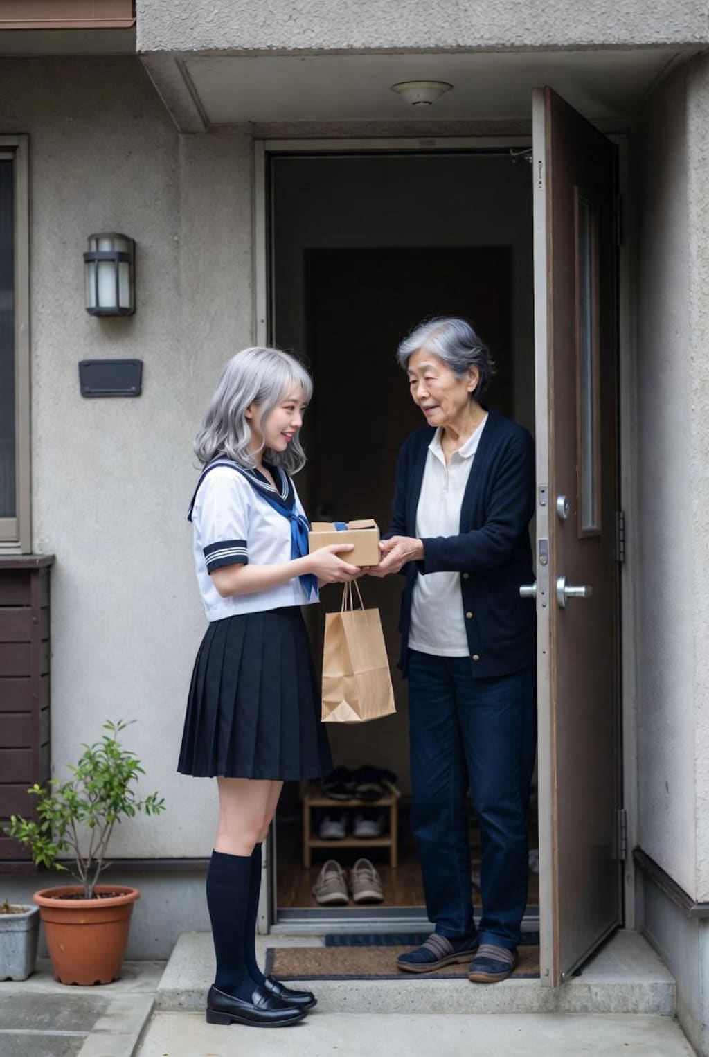 祖母にお届けもの