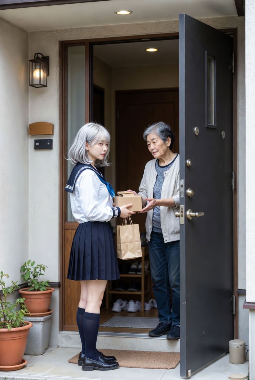 祖母にお届けもの