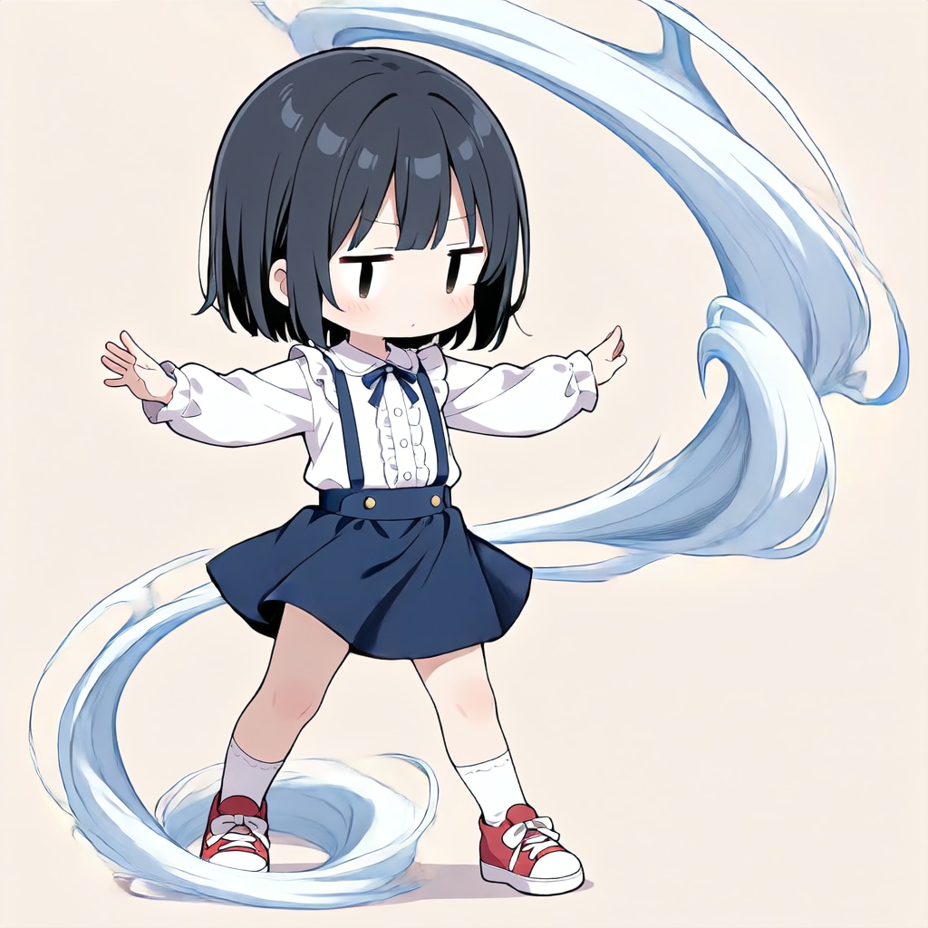 茉莉、風を起こす【パラパライラスト】