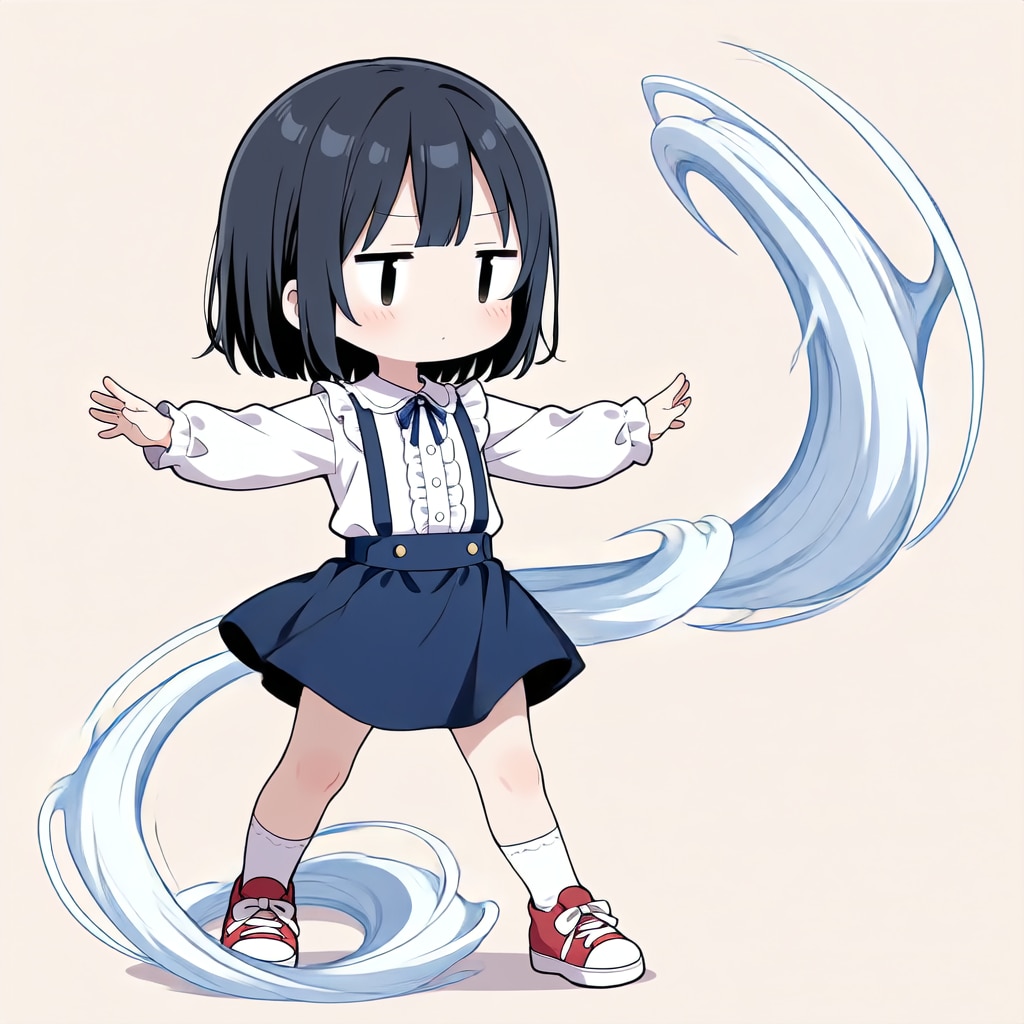 茉莉、風を起こす【パラパライラスト】