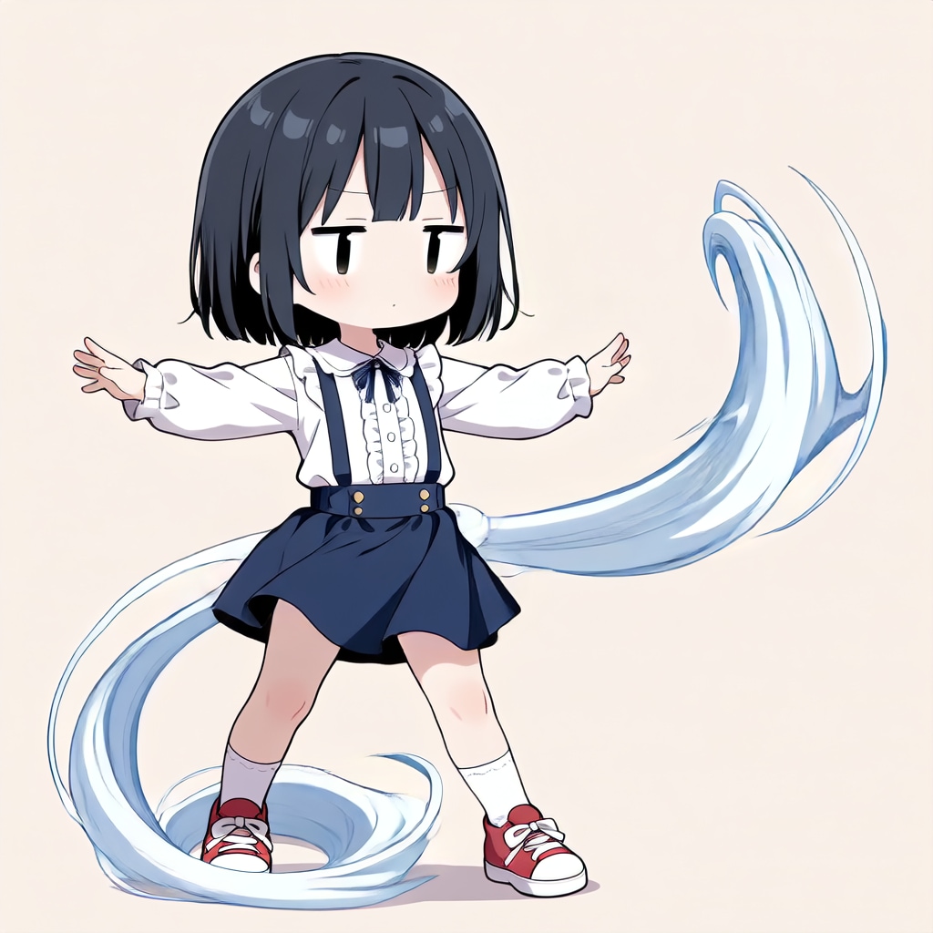 茉莉、風を起こす【パラパライラスト】