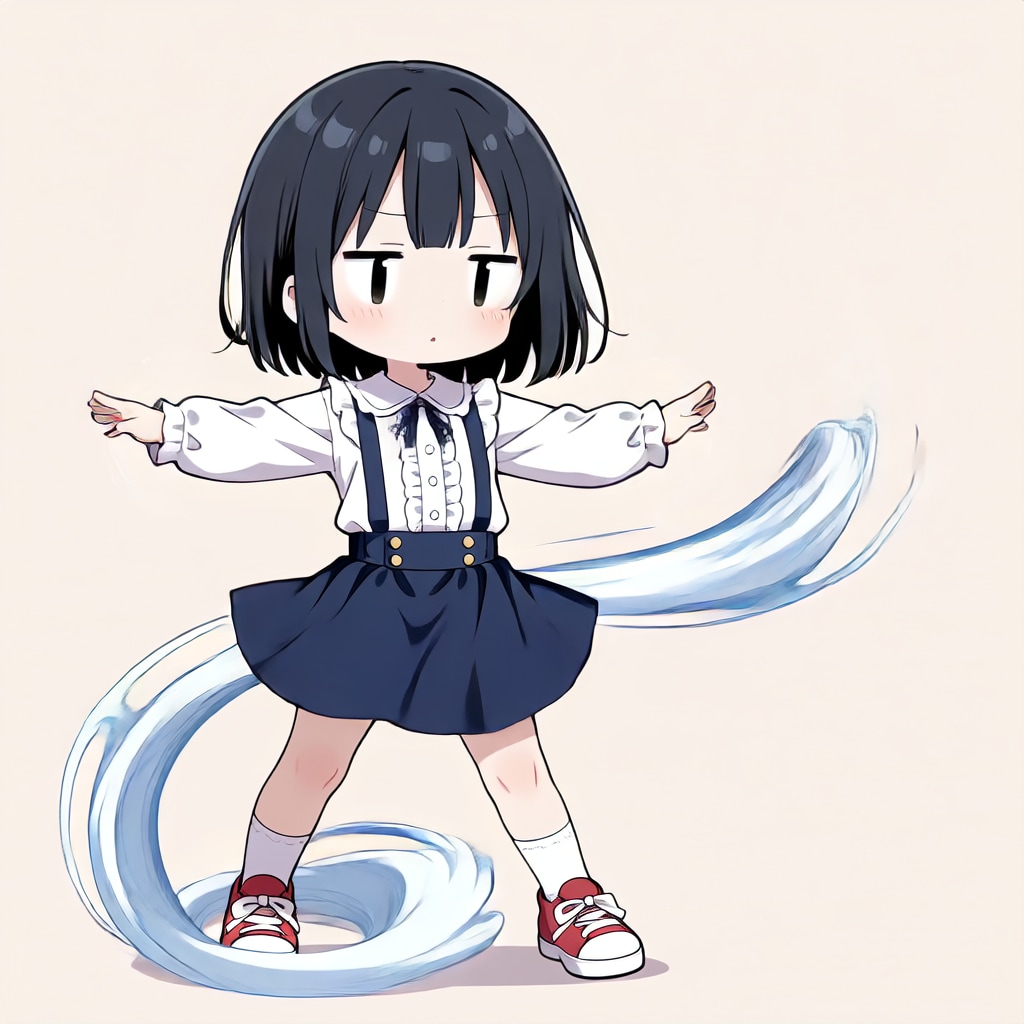 茉莉、風を起こす【パラパライラスト】