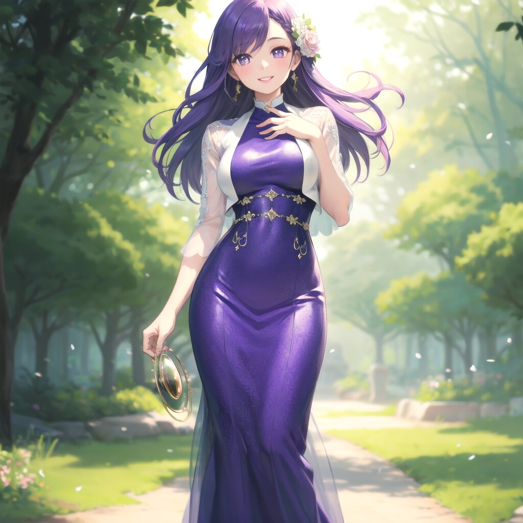 上品なドレスを着た女の子