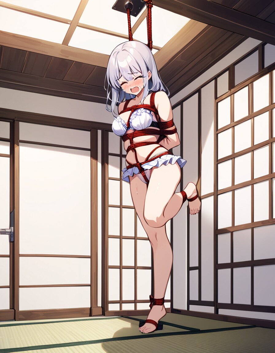 縛られて悶える少女＃２４お漏らし調教その６