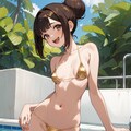 ゴールド×プール×お団子 3枚目