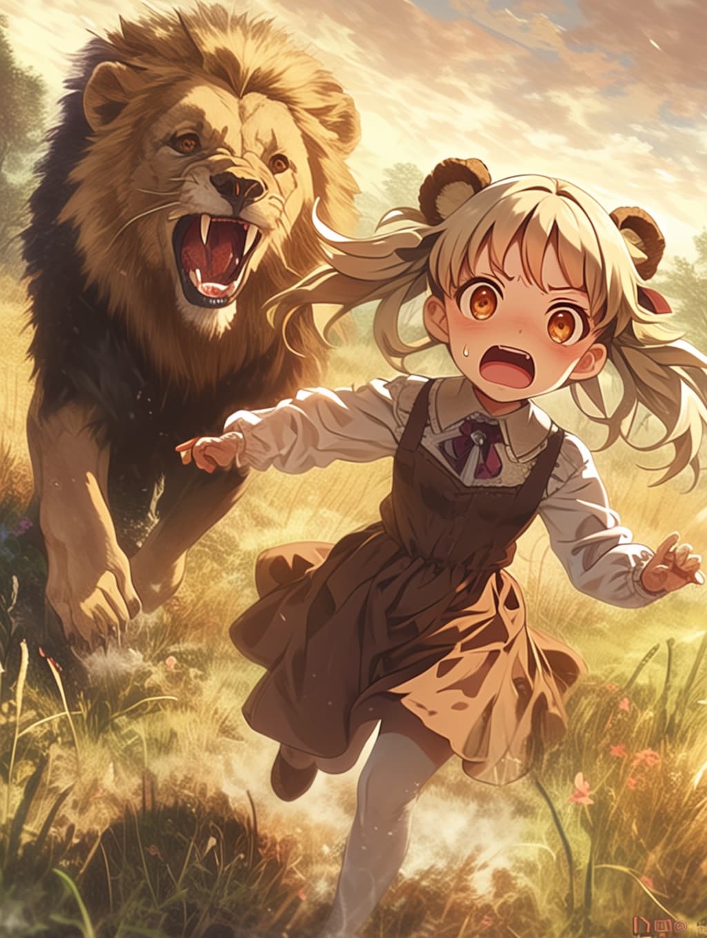 逃げる、くま娘🐾