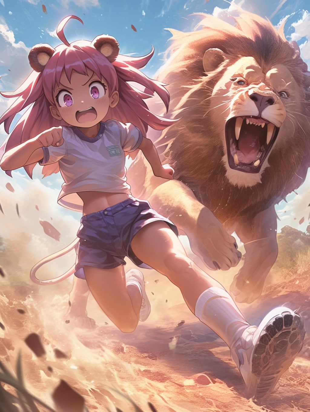 逃げる、くま娘🐾