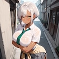 クールな見た目だけど…な銀髪ちゃん 2枚目