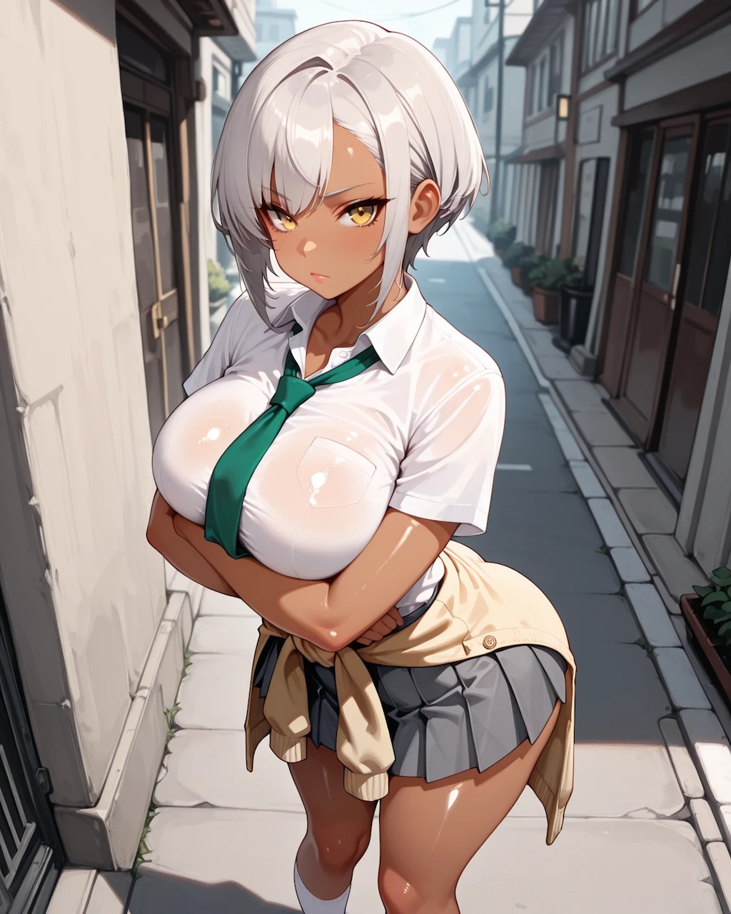クールな見た目だけど…な銀髪ちゃん